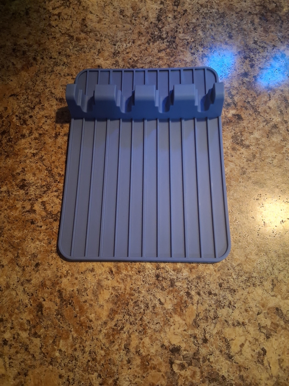 Silicone Multi-Device Drip Tray & Holder in Slate Blue
